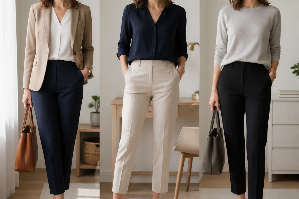 Small-Space Smart Business Casual Work Outfits
