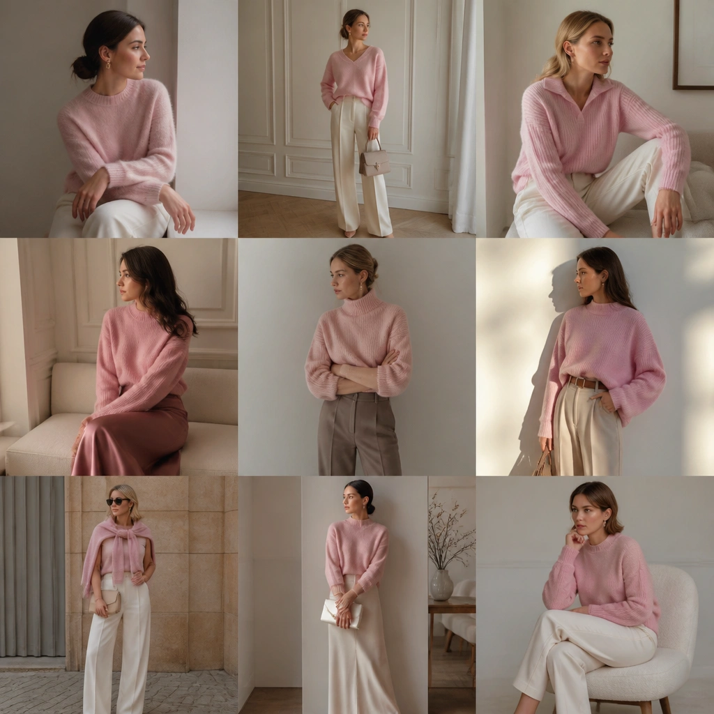 Aesthetic Pink Sweater Outfit Ideas (Looks Expensive)