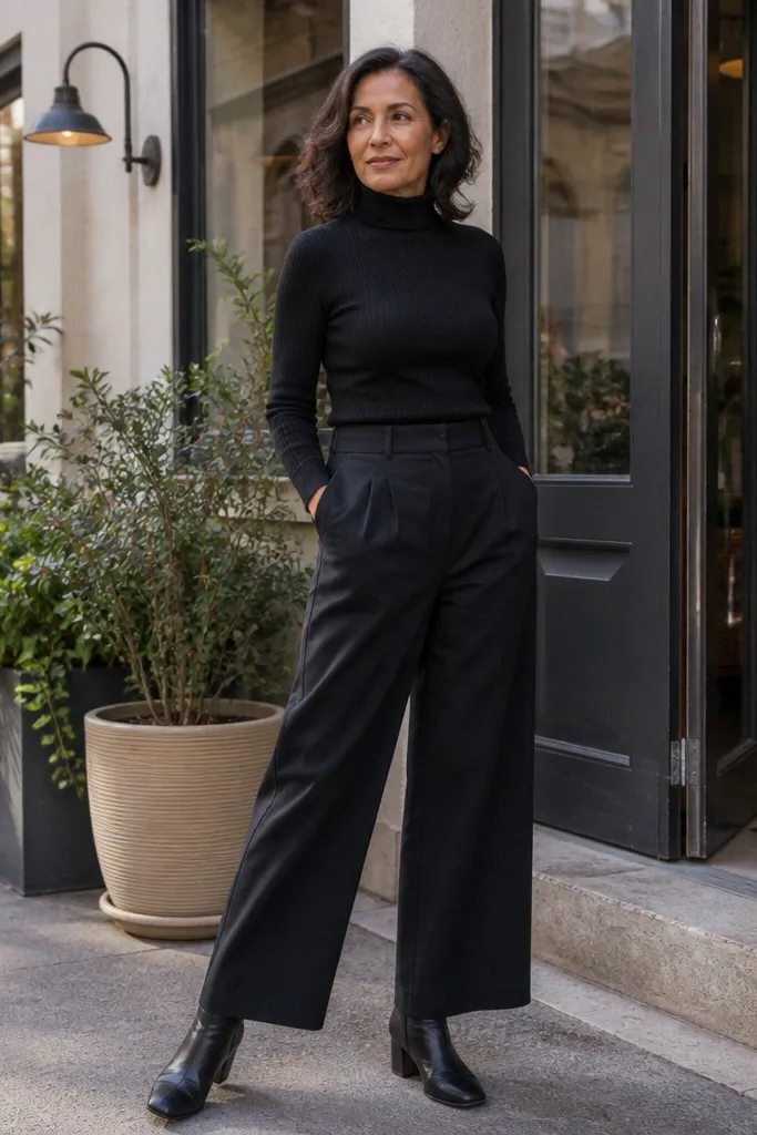 All black baggy clothes outfit for women