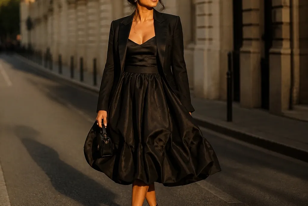 All Black Bubble Skirt Outfit Ideas I'd Wear on Repeat