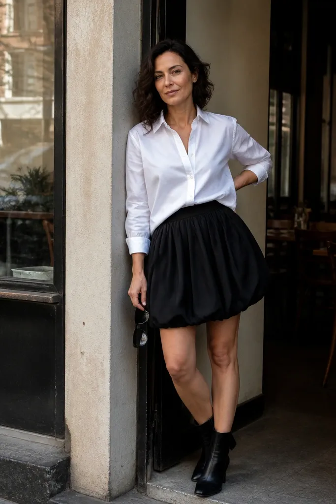 All Black Bubble Skirt Outfit Ideas I'd Wear on Repeat