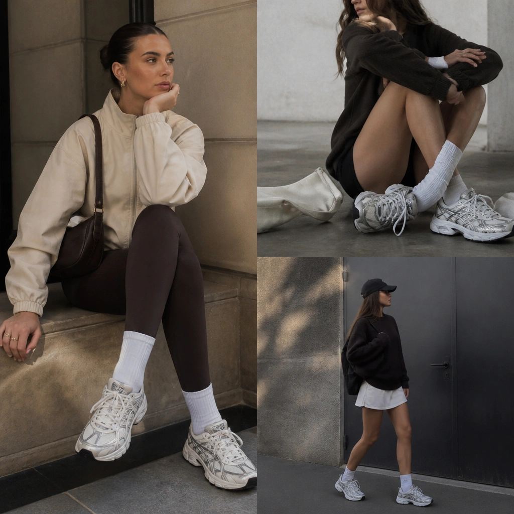 Aesthetic, high-end-looking ASICS Kayano outfit ideas