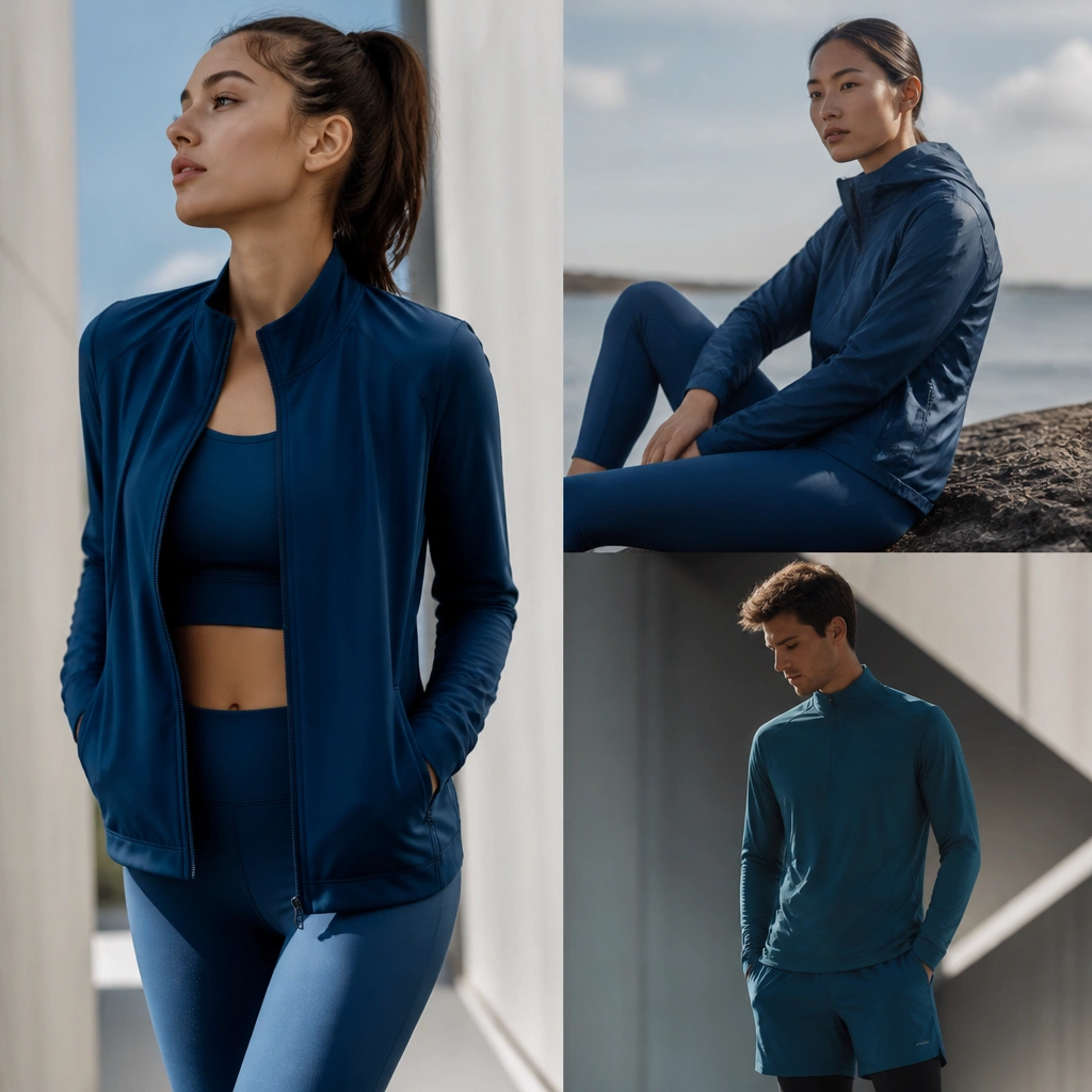 Luxury-looking blue ASICS outfit ideas