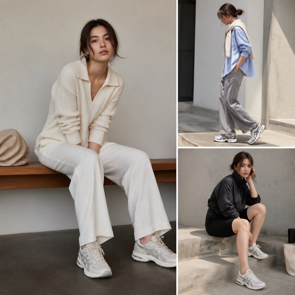 Affordable ASICS shoes outfit ideas for daily wear