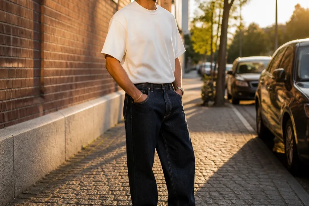 25 Baggy Blue Jeans Outfit Men Looks