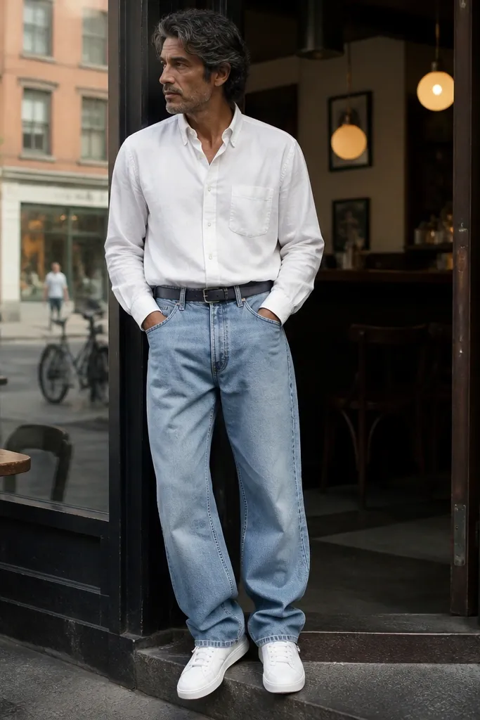 25 Baggy Blue Jeans Outfit Men Looks