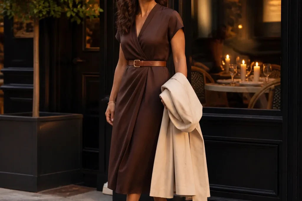 Best Brown Dress Outfit for Date Night