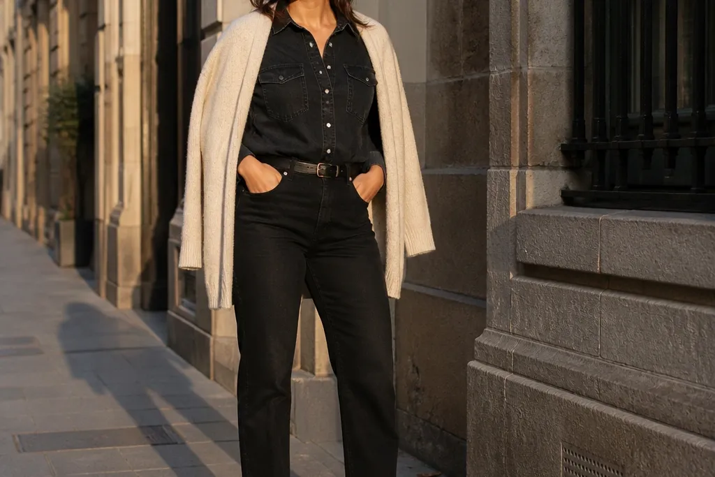 Black Denim Top Outfit Ideas for a Luxury Look