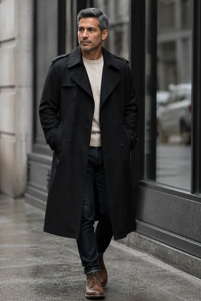 Black Long Trench Coat Outfit Ideas Worth Saving