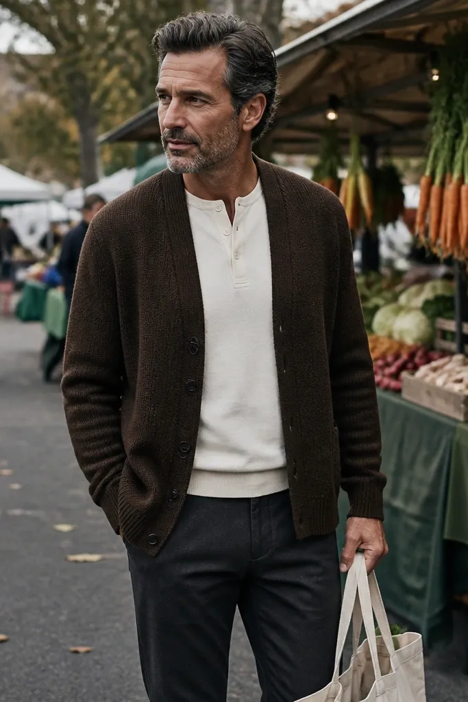 Brown Cardigan Outfit Fall Looks