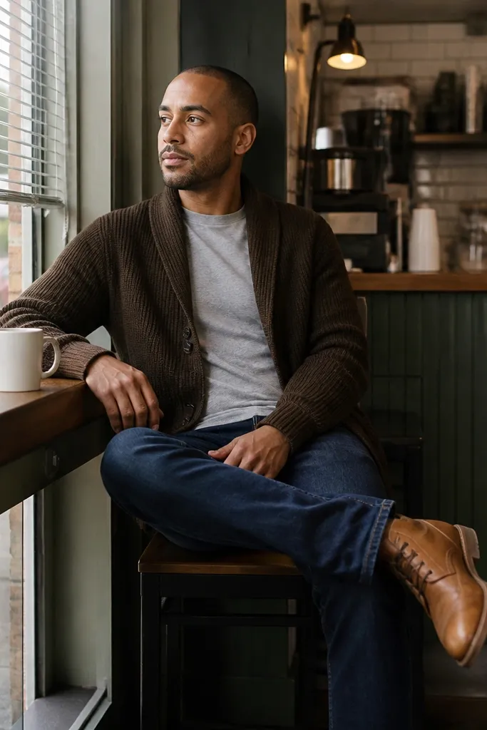Brown Knit Cardigan Outfit Ideas That Look Cozy