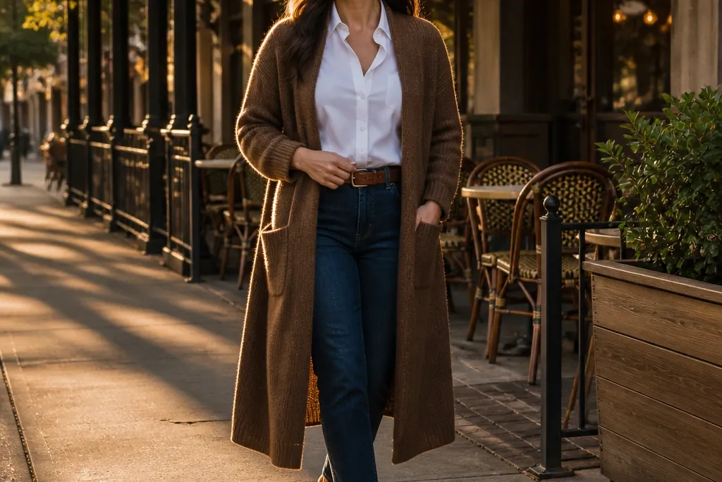 Brown Long Cardigan Outfit Ideas
