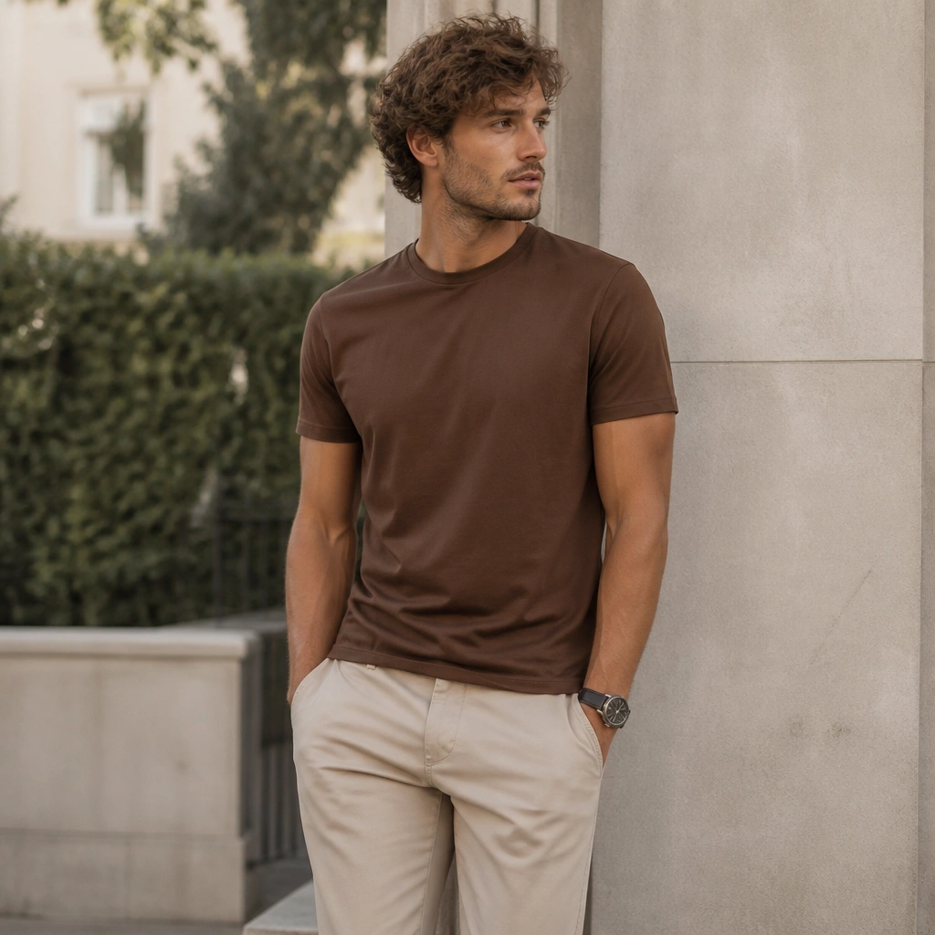 Classic Brown T-Shirt Outfit Men Can Rewear