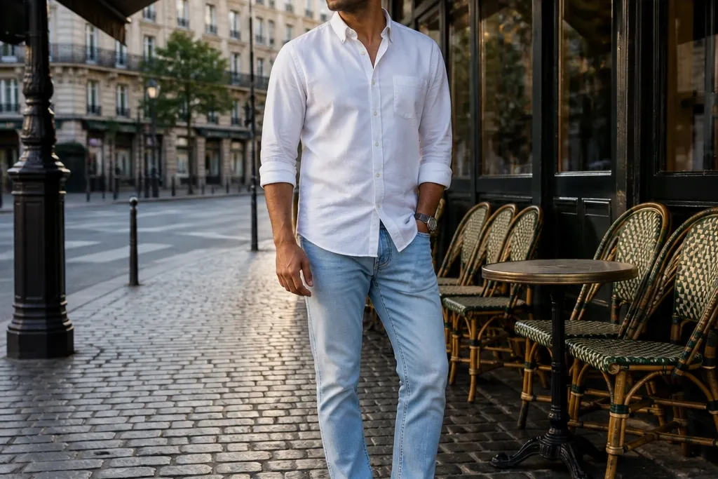 20 Casual Light Blue Jeans Outfit Men Ideas