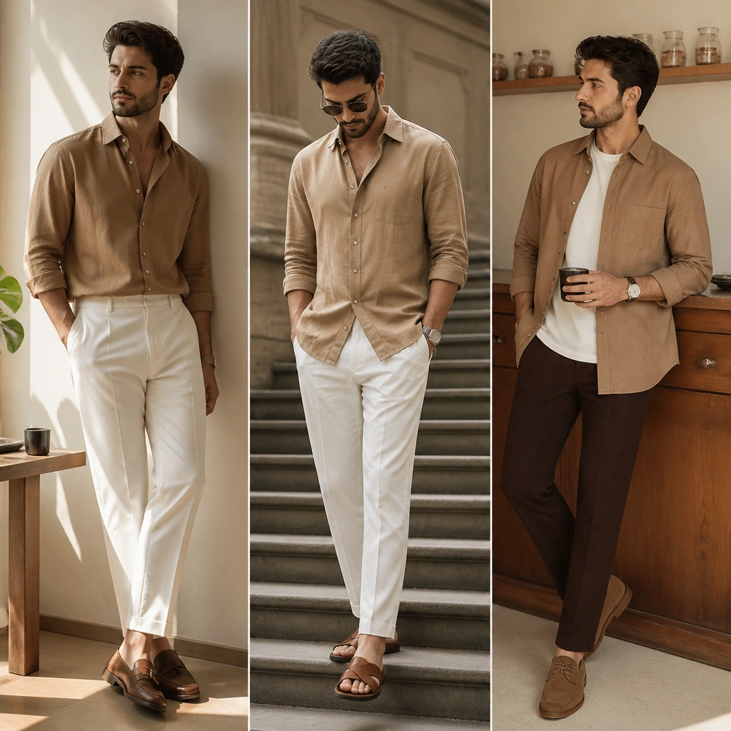 Clean Light Brown Shirt Outfit Ideas