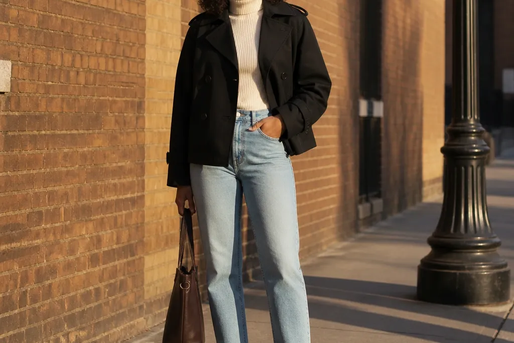 Cropped Black Trench Coat Outfit Ideas to Try