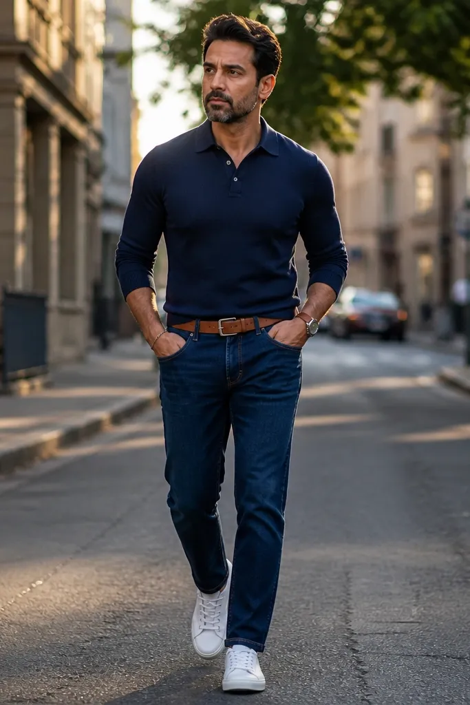 20 Dark Blue Denim Jeans Outfit Men Outfits
