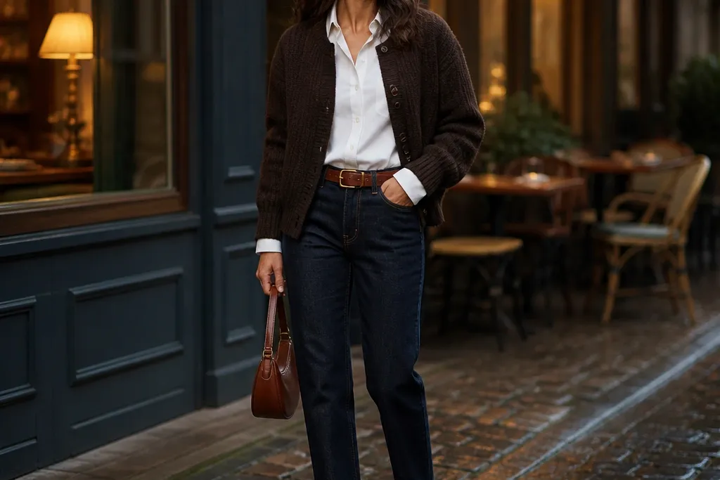 Dark Brown Cardigan Outfit Ideas
