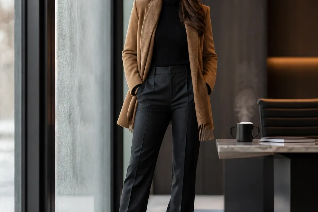 20 Luxury Winter Office Outfits for Women That Feel Cozy