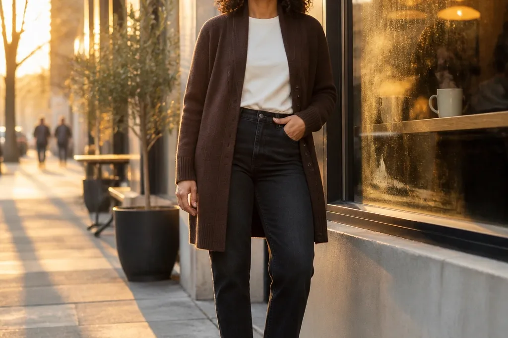 Long Brown Cardigan Outfit Ideas