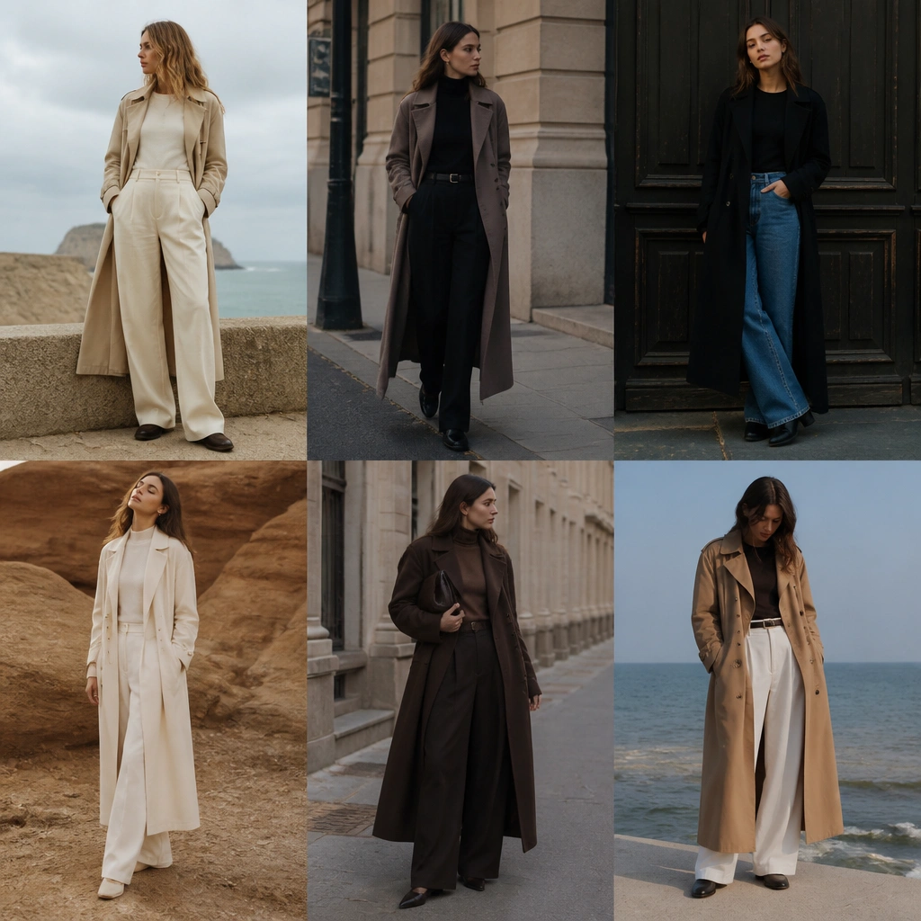 Aesthetic Long Trench Coat Outfit Ideas
