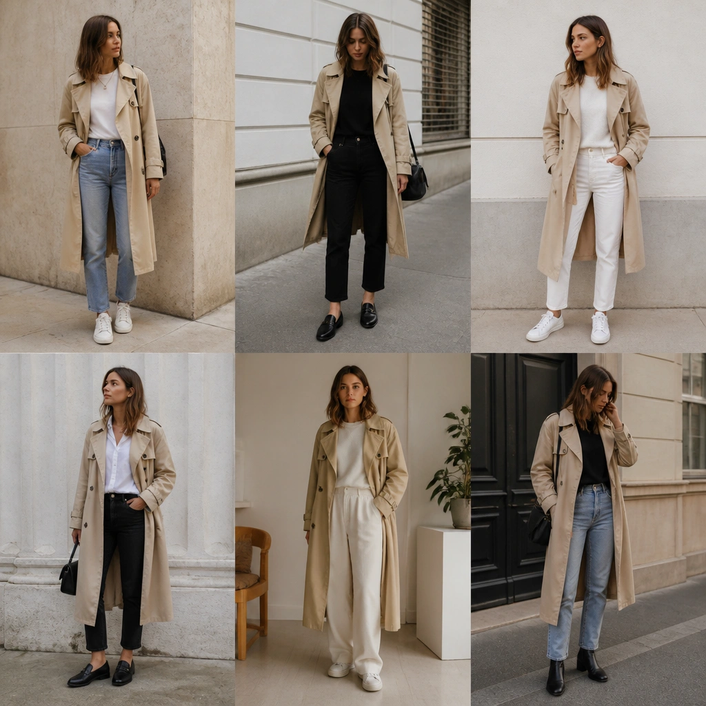 Budget Long Trench Coat Outfit Ideas
