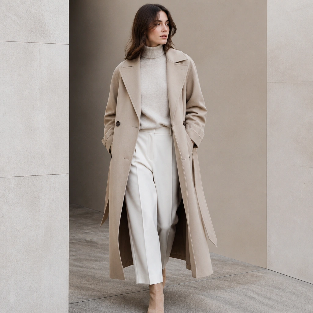 Modern Minimalist Long Trench Coat Outfits