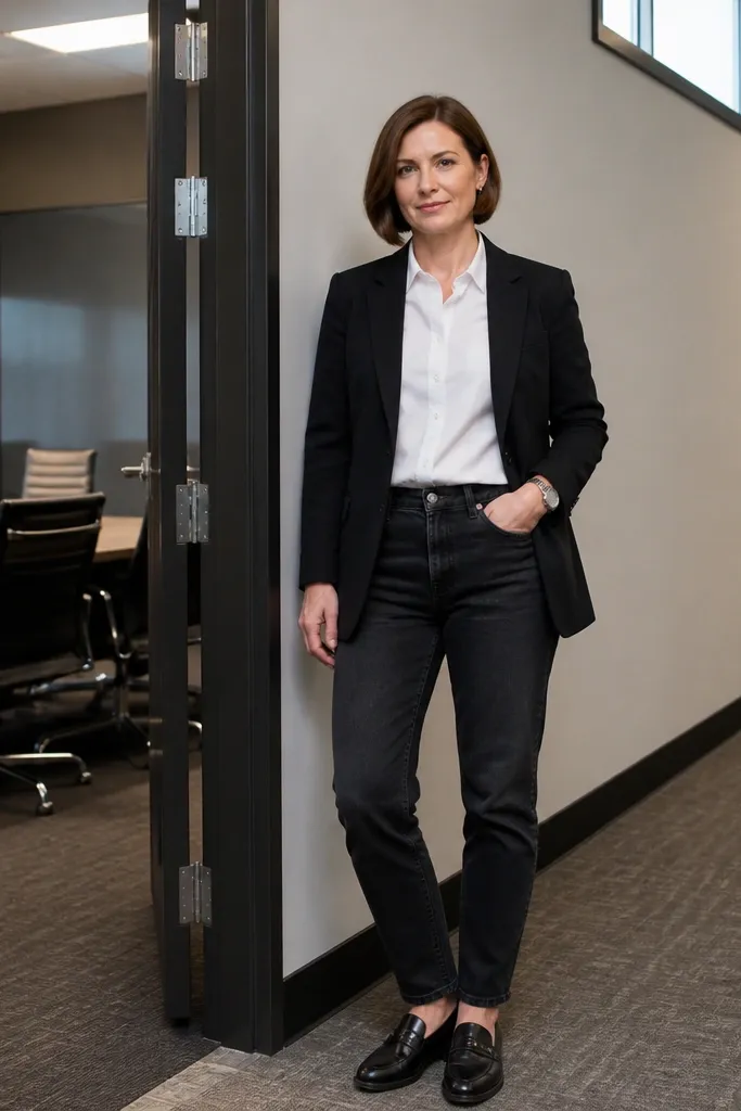 25 Monochrome Casual Office Outfits for Women That Always Work