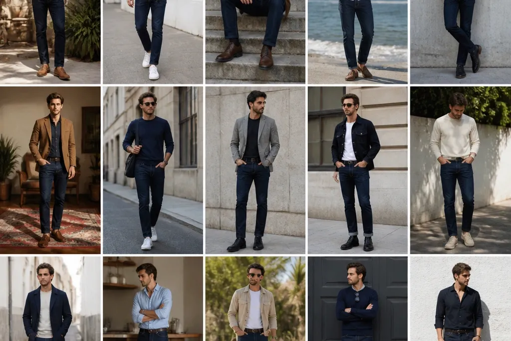 15 Navy Blue Jeans Outfit Men Styling Ideas