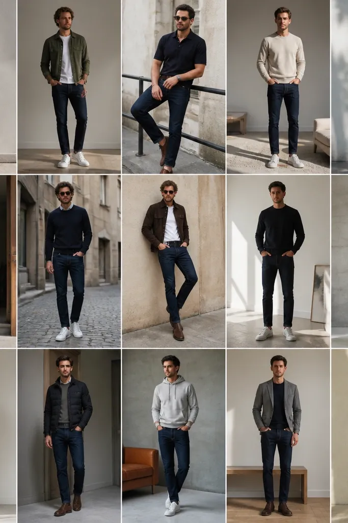 15 Navy Blue Jeans Outfit Men Styling Ideas