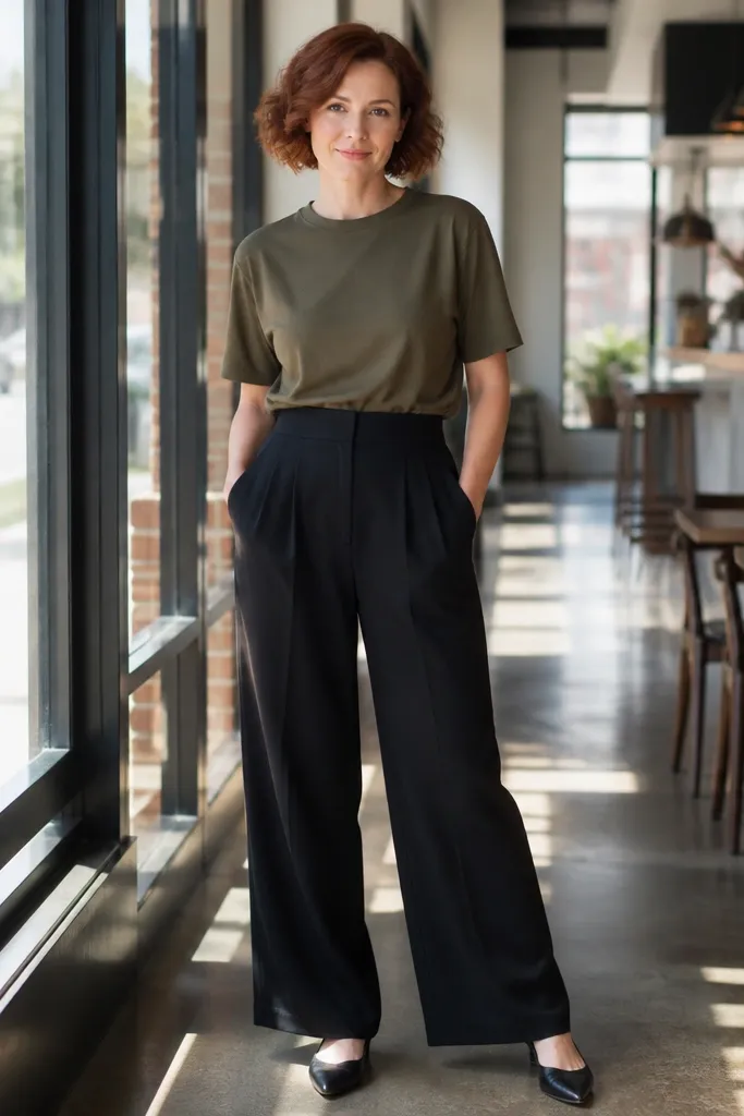 Petite flattering baggy clothes outfit ideas