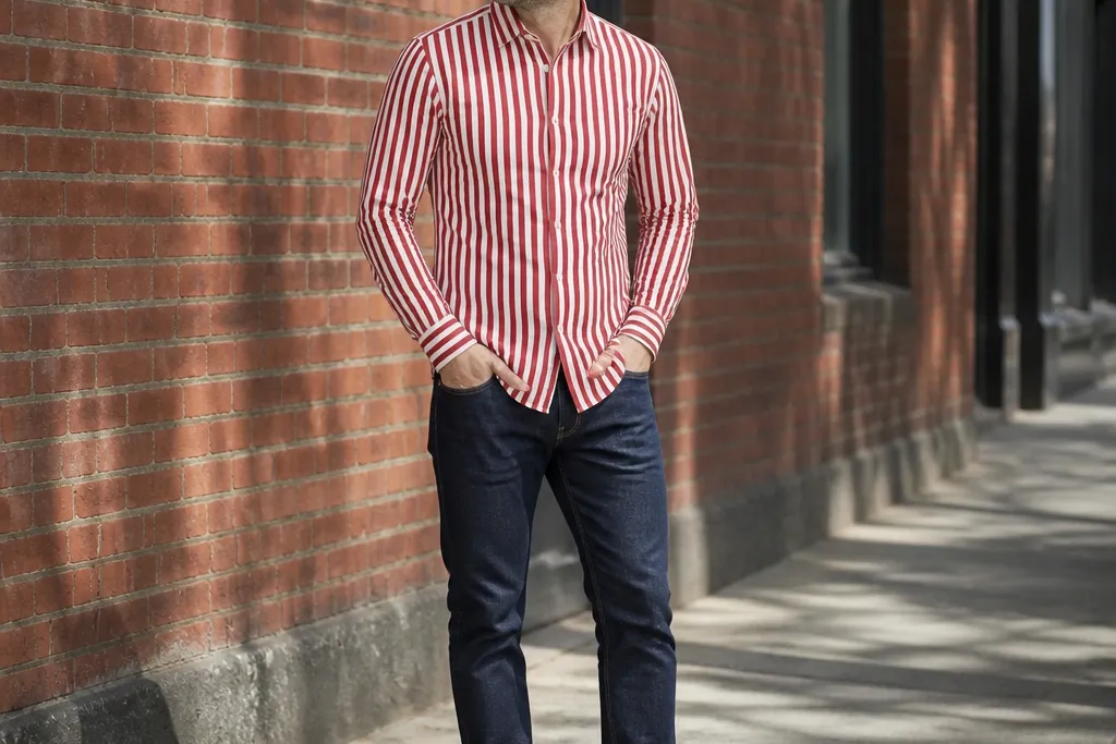 20 Red and White Striped Shirt Outfit Ideas