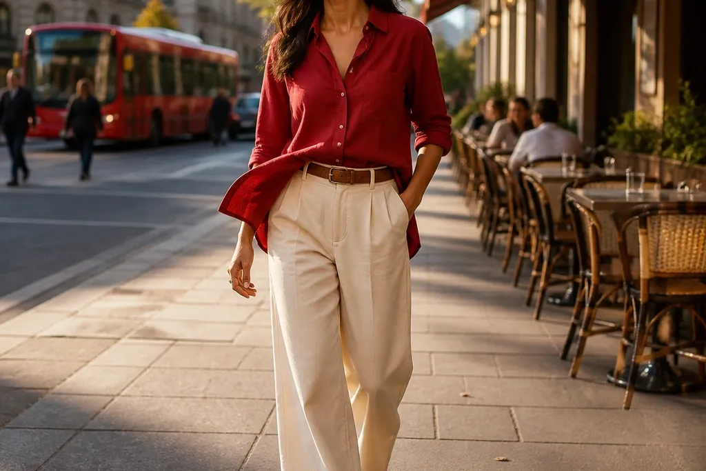 20 Red Long Sleeve Shirt Outfit Ideas for Every Season