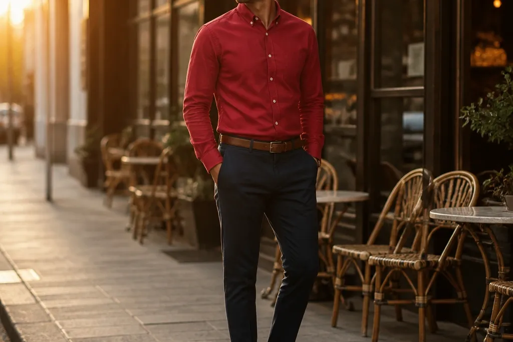 25 Red Shirt Outfit Men Can Wear Anywhere