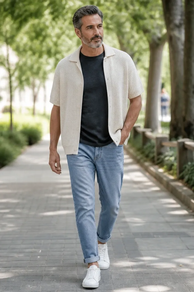 20 Sky Blue Jeans Outfit Men Outfits