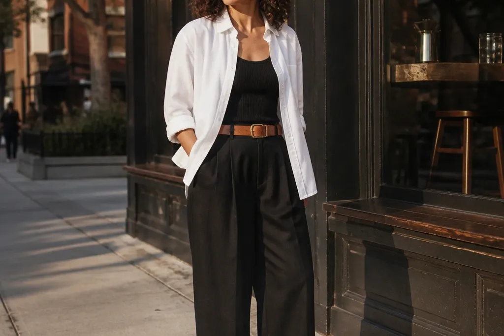 Street style baggy clothes outfit women