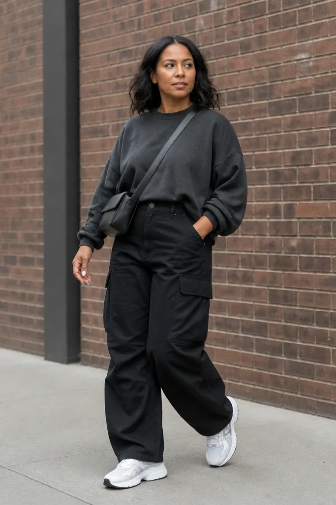 Street style baggy clothes outfit women
